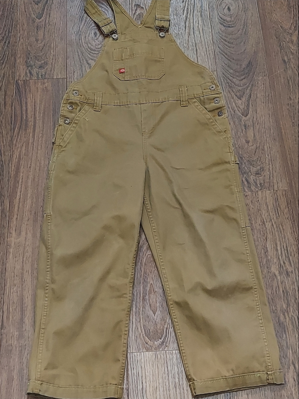 Dickies khaki overalls womens size small/p
